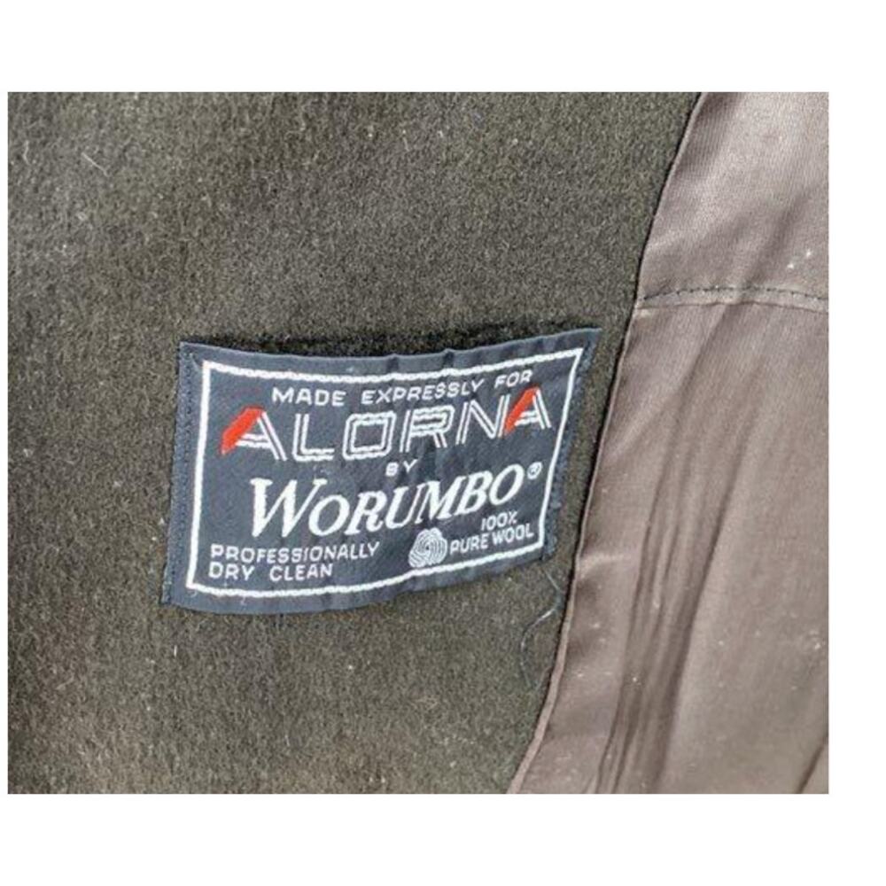 Vintage Worumbo Wool Brown Fur Cuff Swing Coat -Medium - Picture 3 of 5